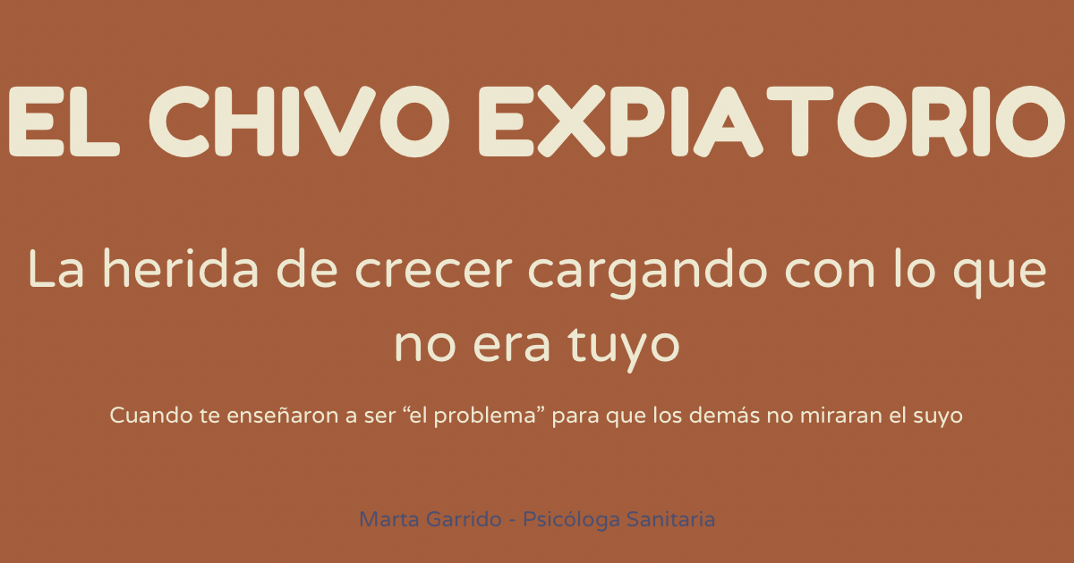 El chivo expiatorio emocional: artículo sobre dinámicas familiares tóxicas