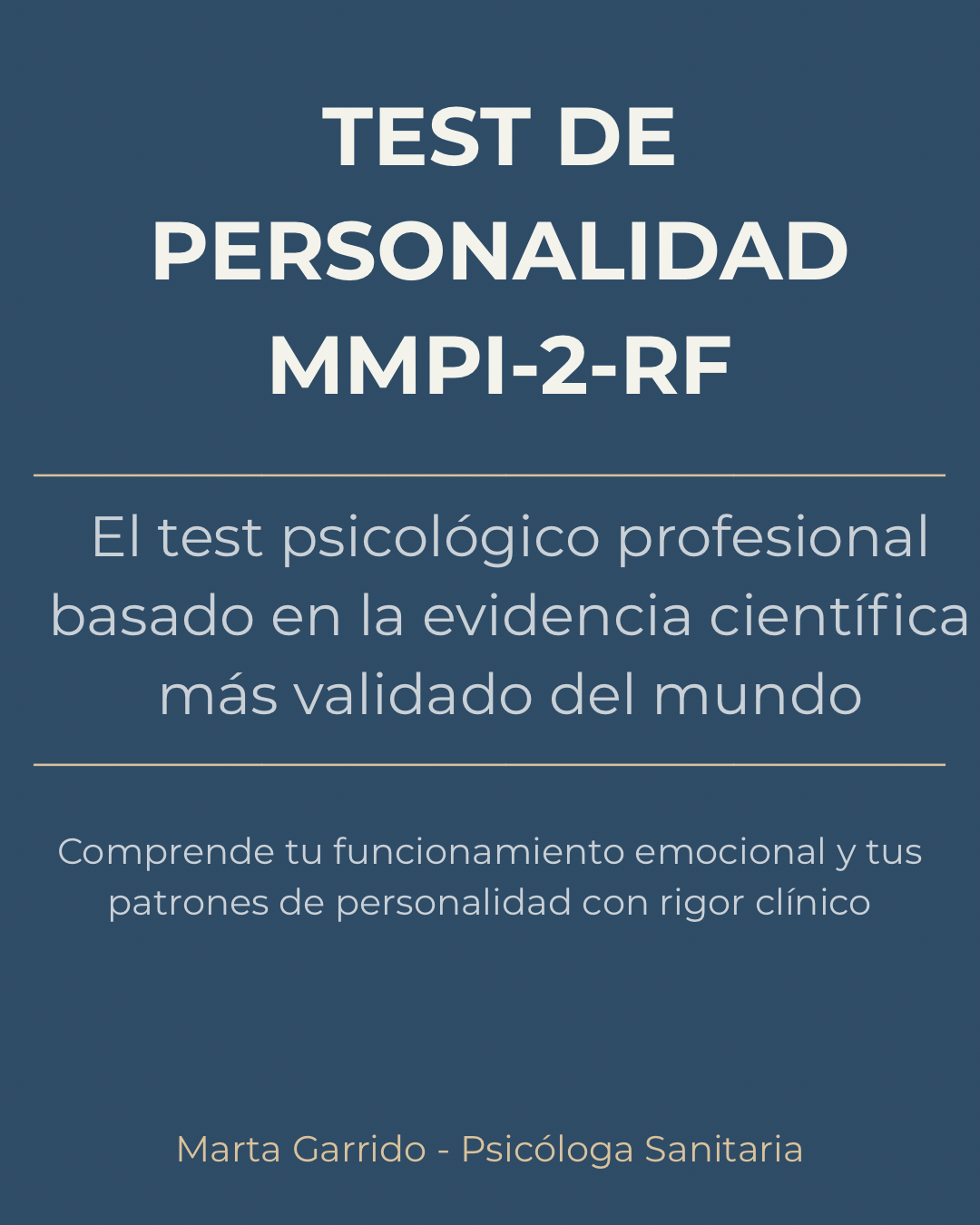 Test de Personalidad MMPI-2-RF Online – Evaluación psicológica profesional