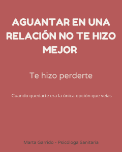 Persona atrapada en una relación donde irse no parece posible
