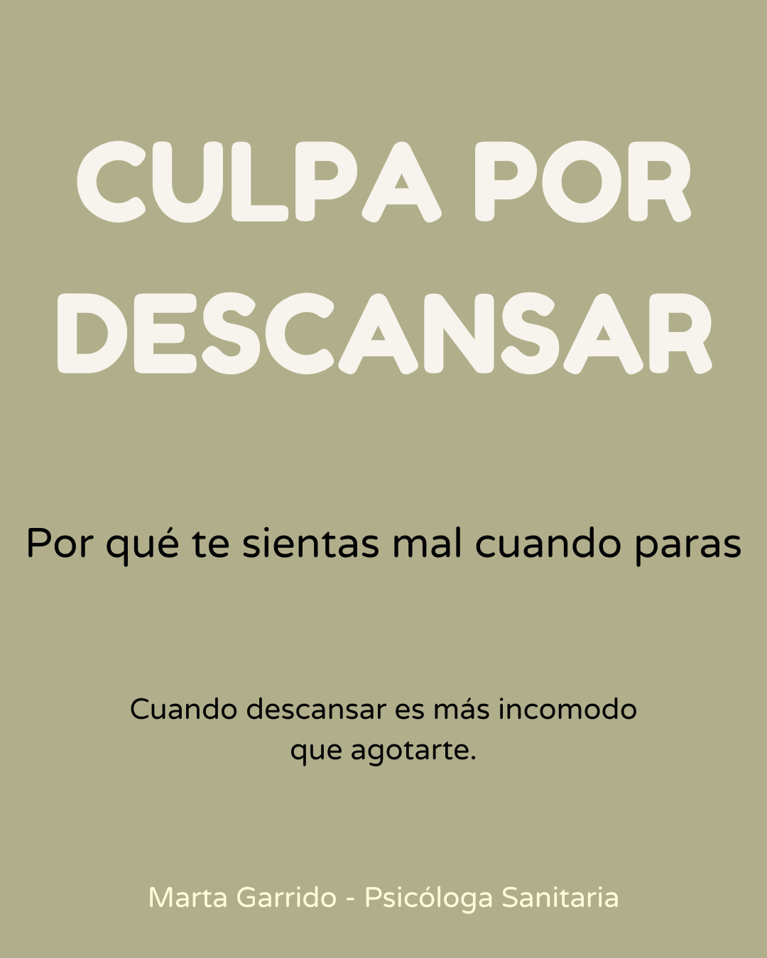 Parar sin culpa: descanso y autoexigencia